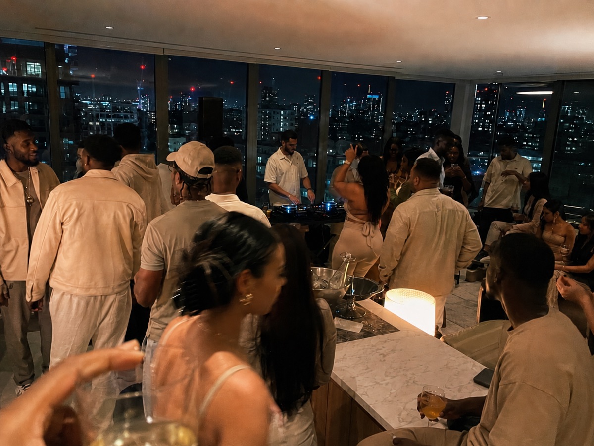 DJ set at a rooftop party