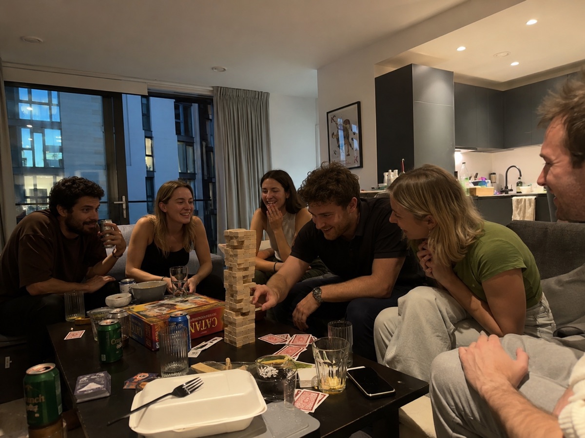 Friends at a games night